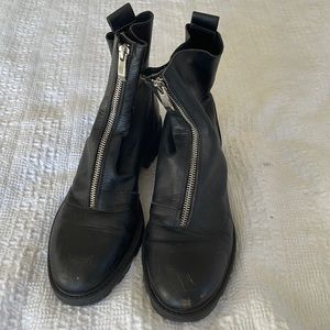 Zara zipper ankle boot